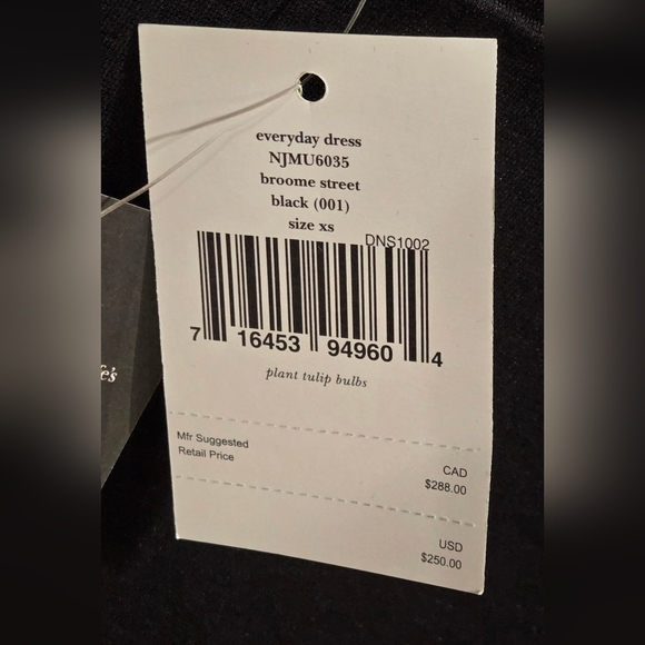 NWT Broome Street Kate Spade New York black everyday ponte dress - Picture 5 of 7